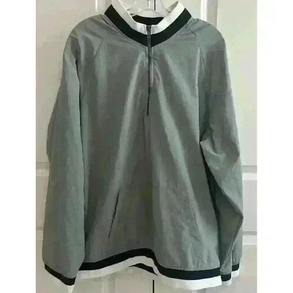 Elwood Men's XL Windbreaker Pullover 1/4 Zip Grey Golf Outdoors Jacket - Picture 2 of 12